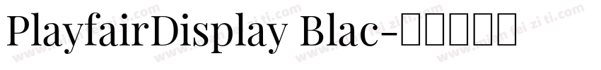 PlayfairDisplay Blac字体转换